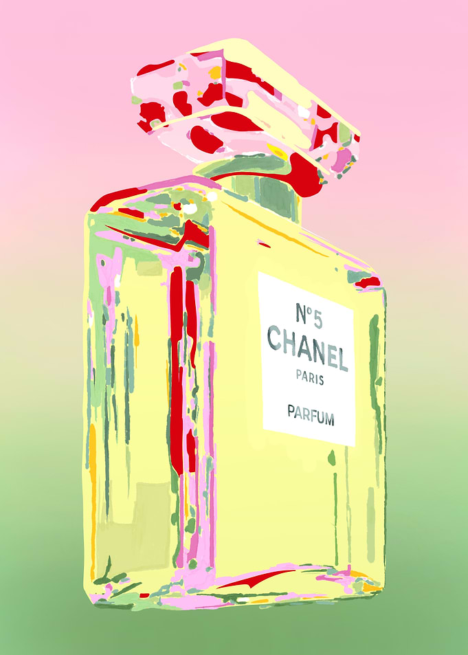 Parfum rose et vert citron