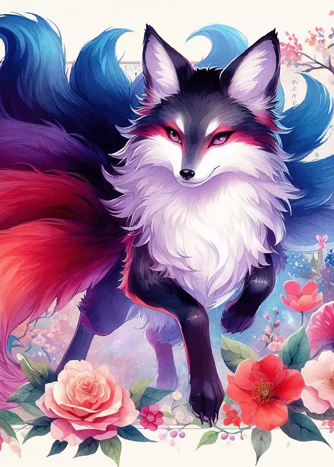Nine-tailed Fox Floral Setting