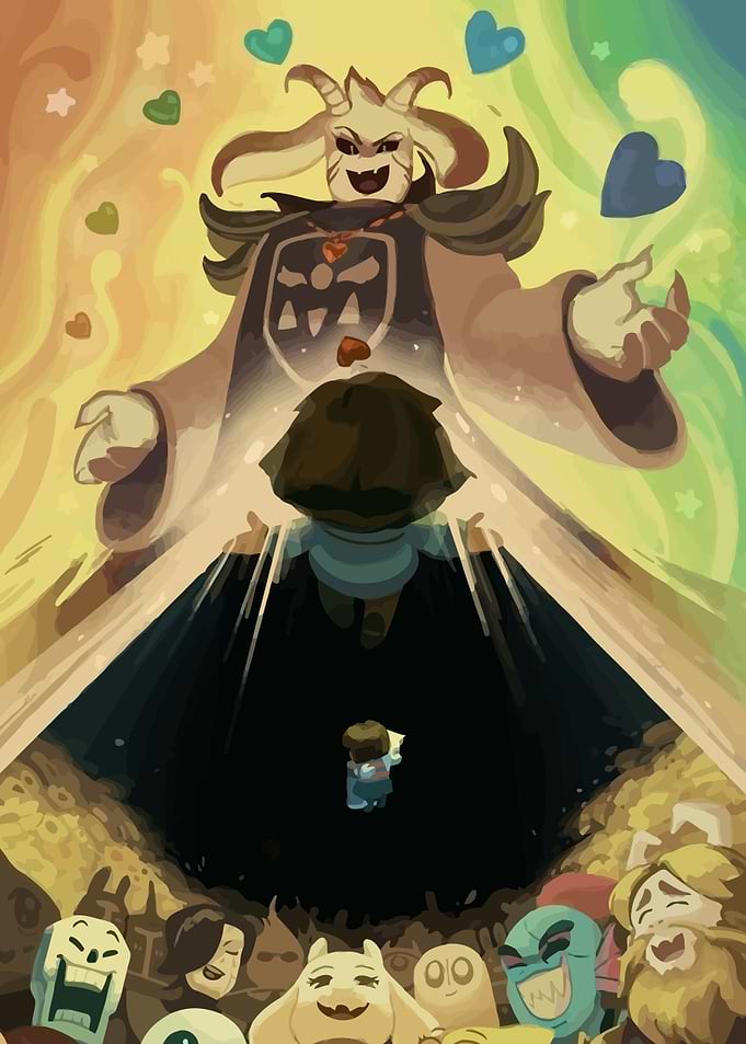 Undertale: Asriel Dreemurr and Frisk