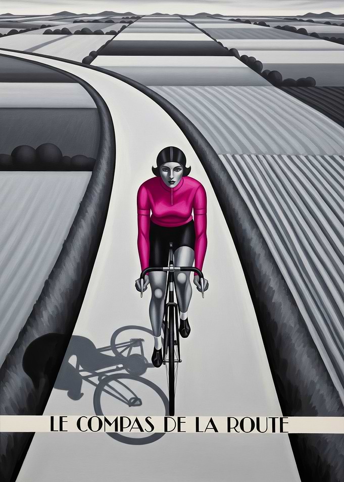 LE COMPAS DE LA ROUTE (The Compass of the Road) - Original Art Deco Artwork