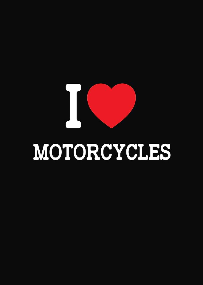 I Love Motorcycles Graphic
