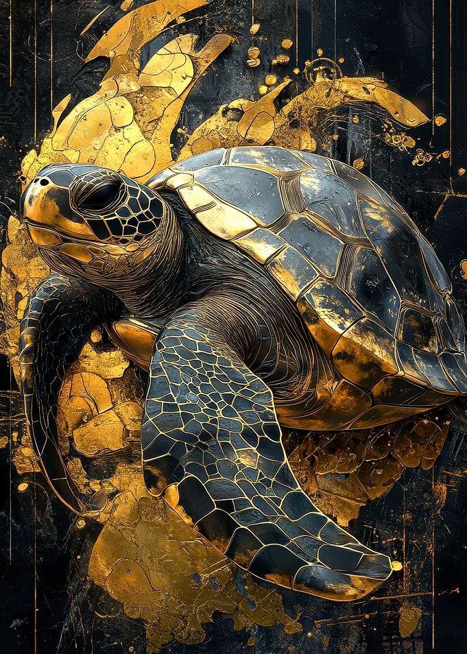 Golden Turtle Art