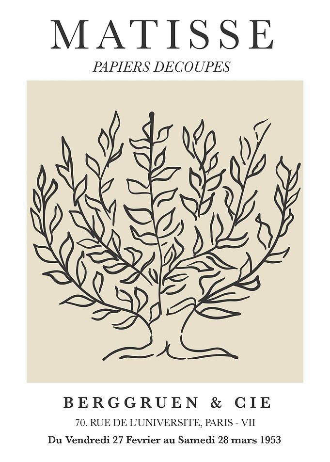 Matisse Exhibition Poster, Papieres Decoupes