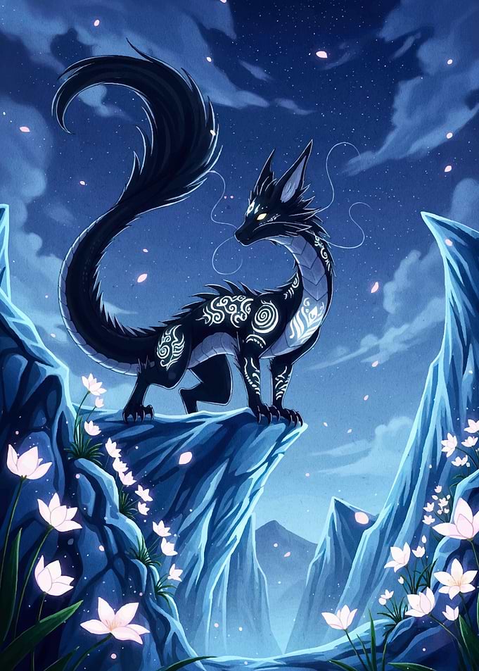 Fantasy Dragon Mountain Peak