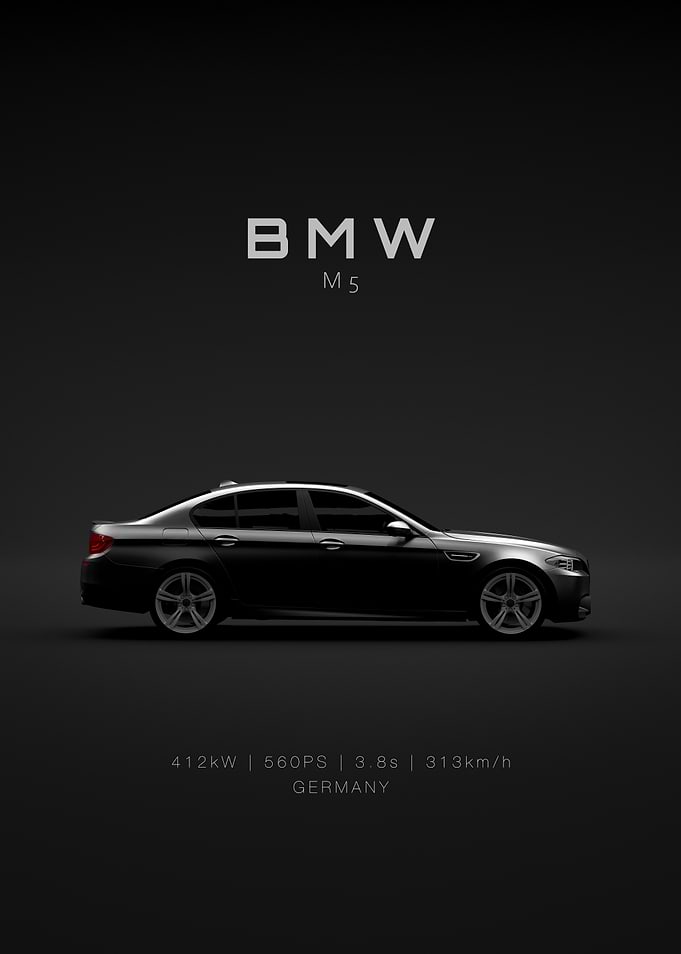 BMW M5 Car Poster