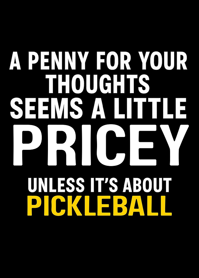 Pickleball Thoughts Funny Quote