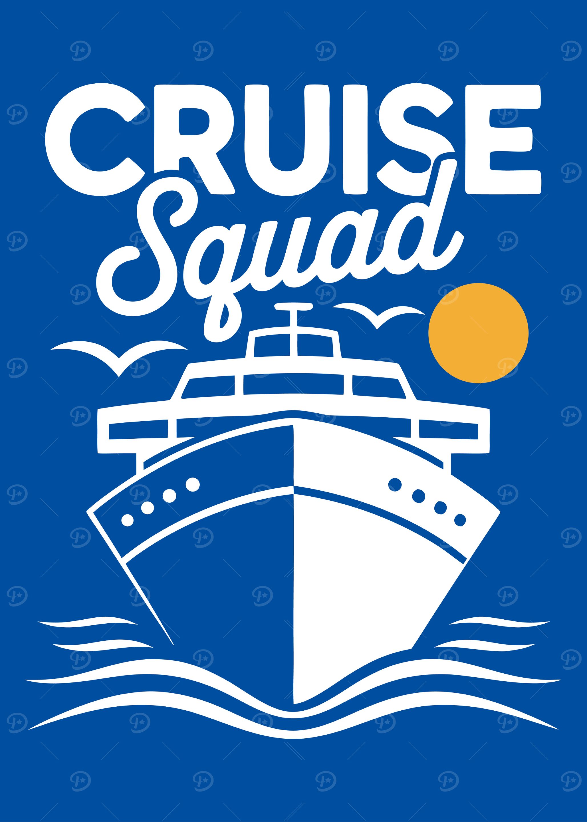 Cruise Squad Graphic with Ship