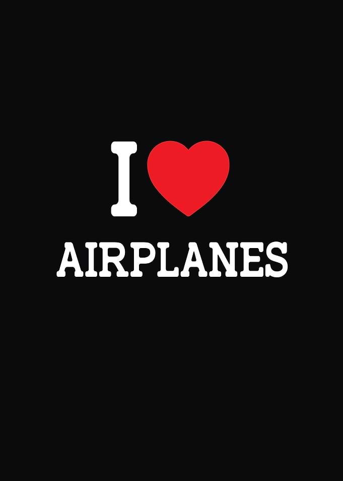 I Love Airplanes Graphic