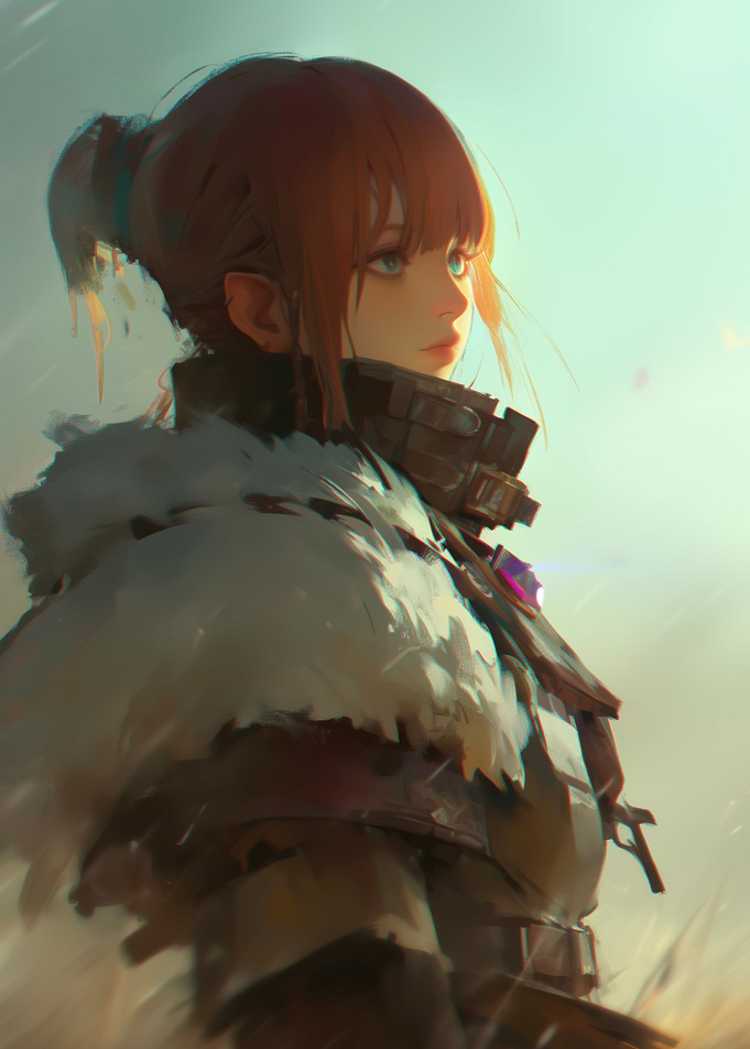 Fantasy Warrior Girl Portrait