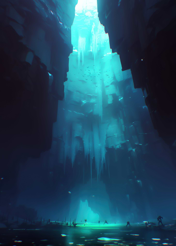 Icy Cave Exploration