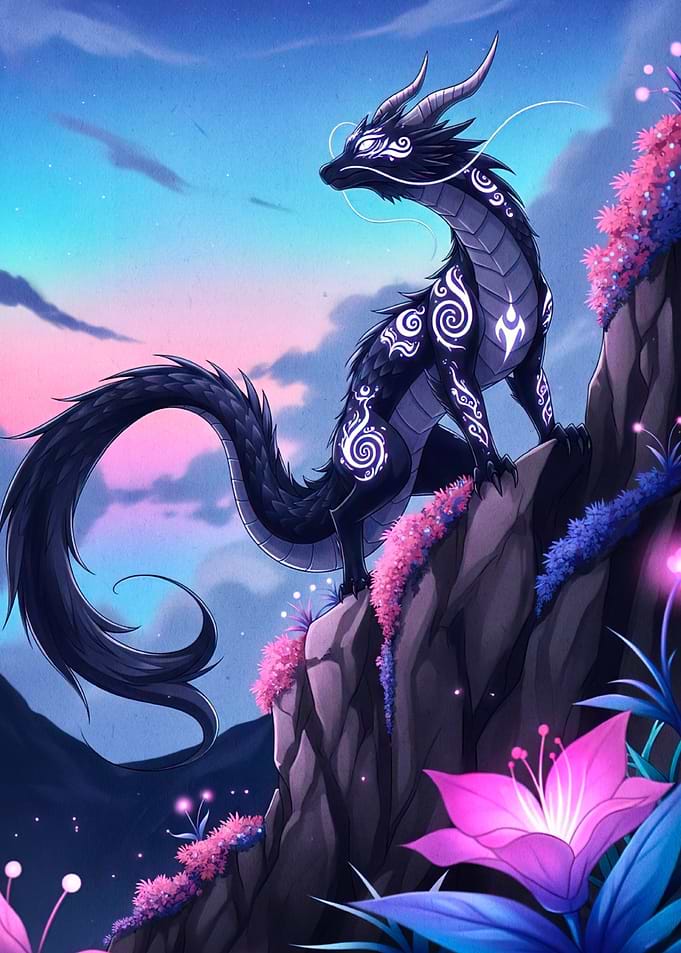 Elegant Dragon Mountain Peak