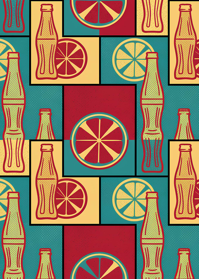 Retro Soda and Citrus Pattern