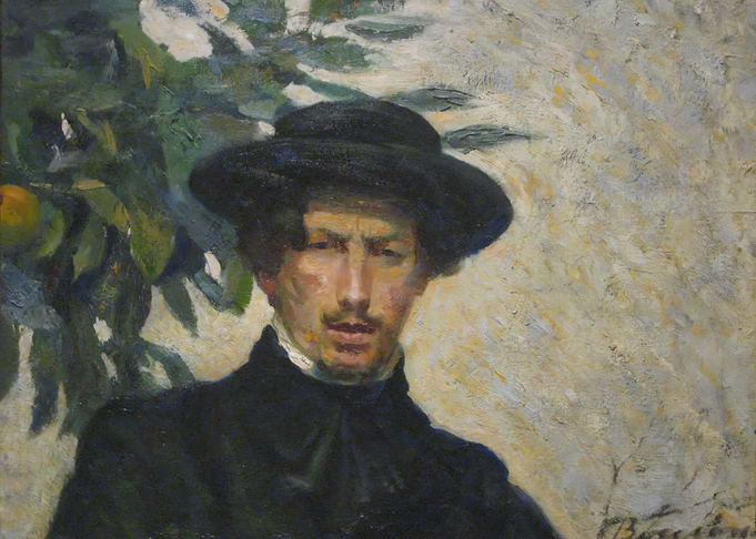 Portrait of a Man with Hat by Umberto Boccioni