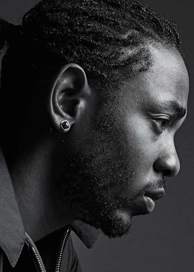 Kendrick Lamar Black and White Portrait