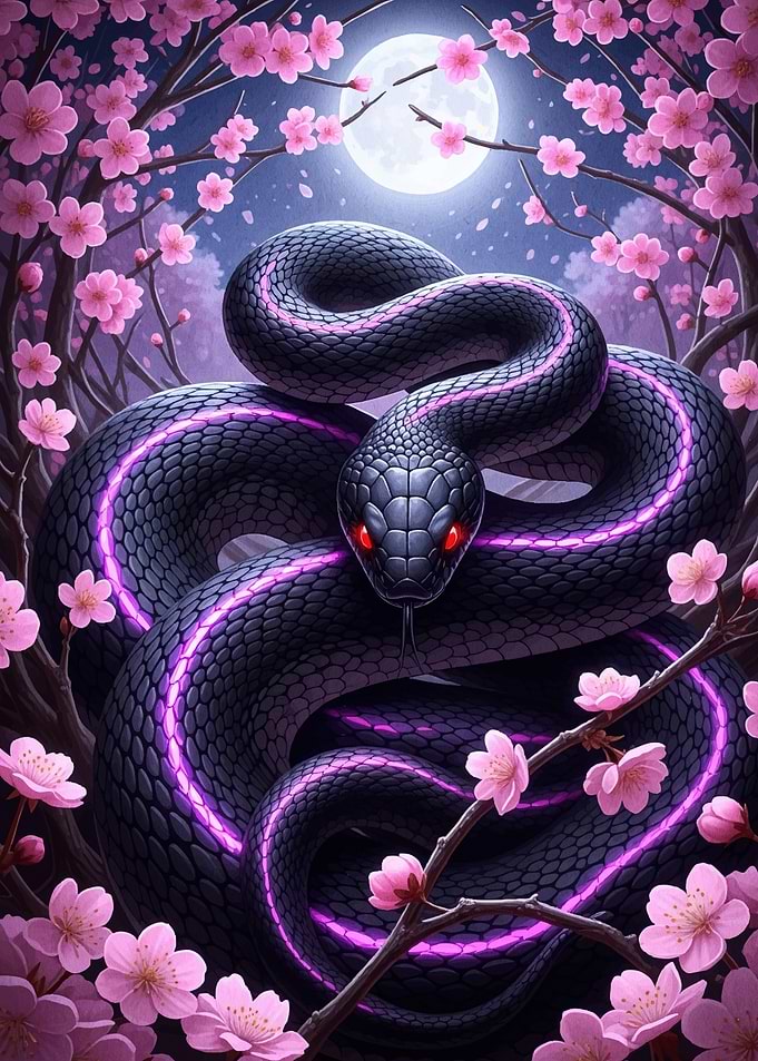 Snake Light and Flowers