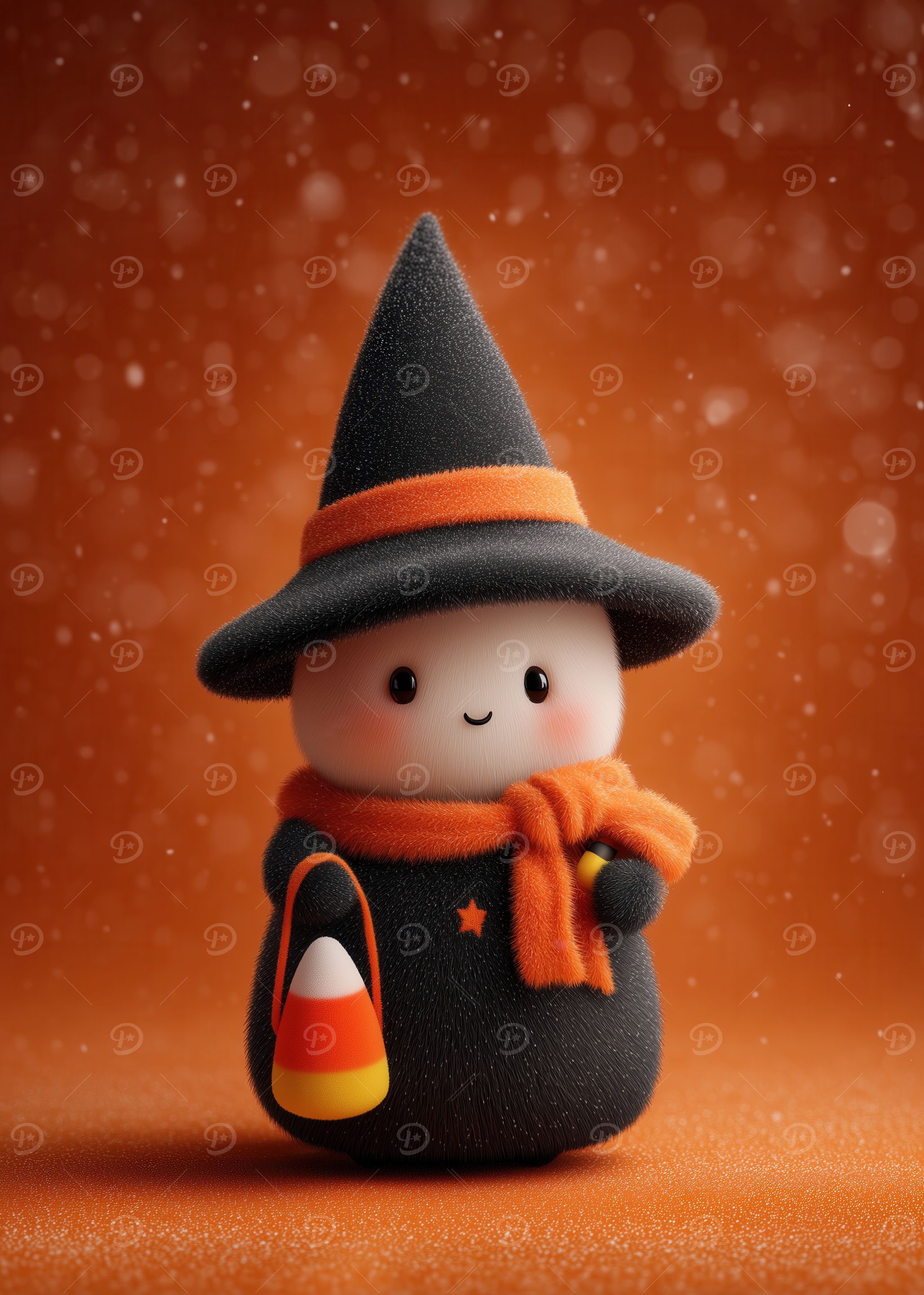 Cute Halloween Witch Character