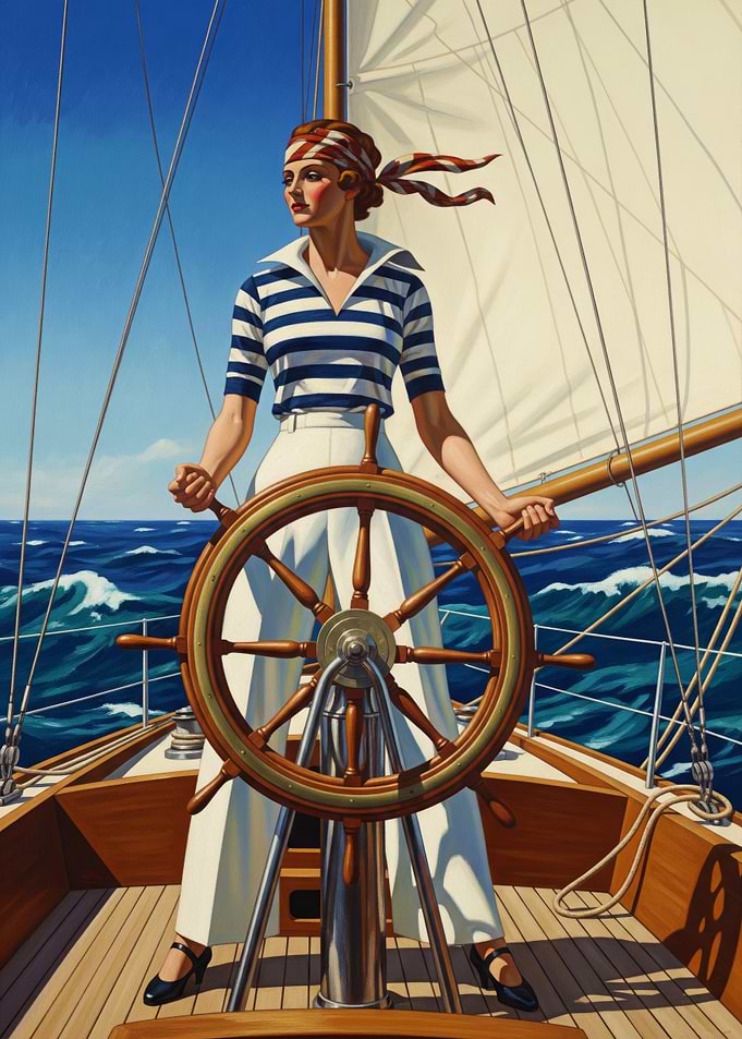 LA REGATIÈRE (The Yachtswoman) - Original Art Deco Artwork