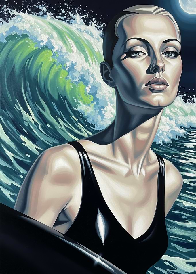 Copy of LE VISAGE DE LA VAGUE (The Face of the Wave) - Original Art Deco Artwork