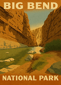 Big Bend National Park Vintage Poster