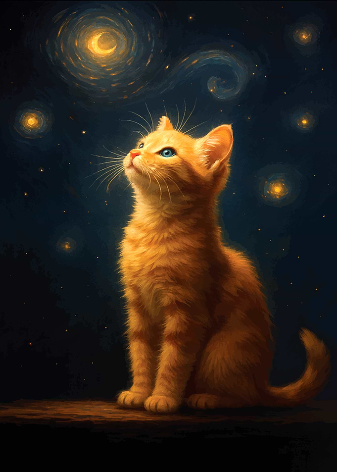Cat In the night