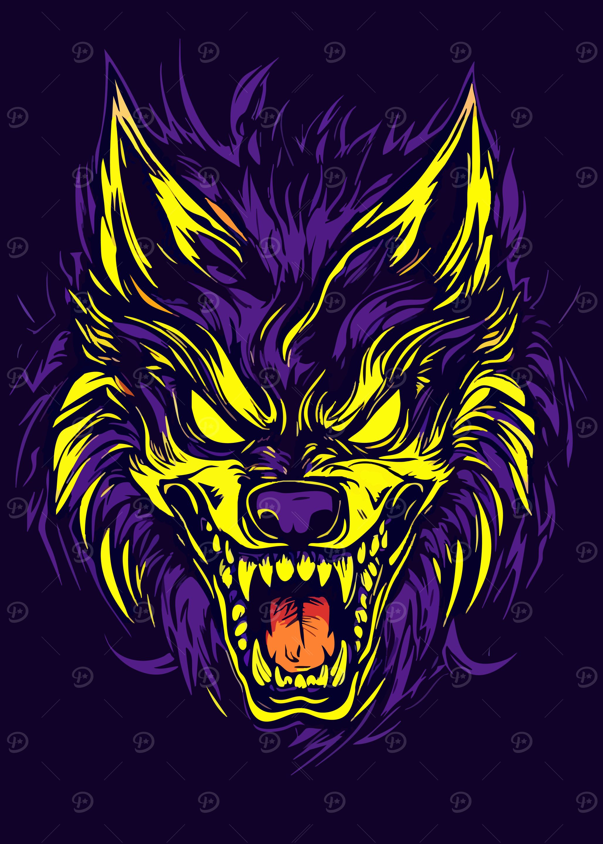 Stylized Wolf Illustration