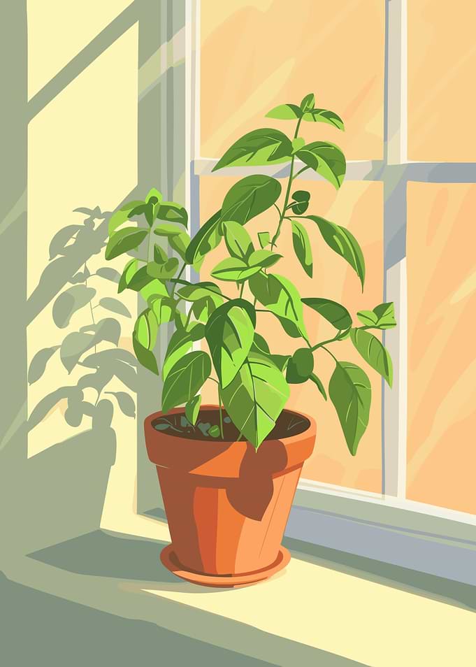 Potted Plant by the Window