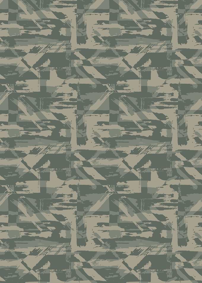 Abstract Camouflage Pattern in Green and Beige