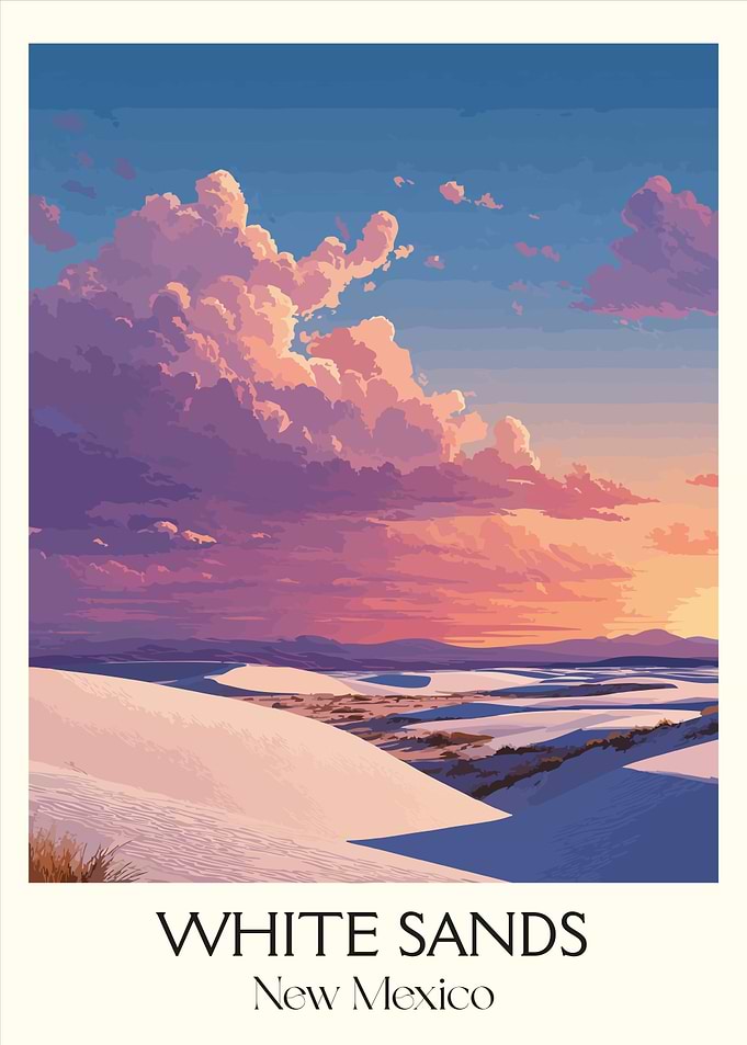 White Sands, New Mexico Landscape Art