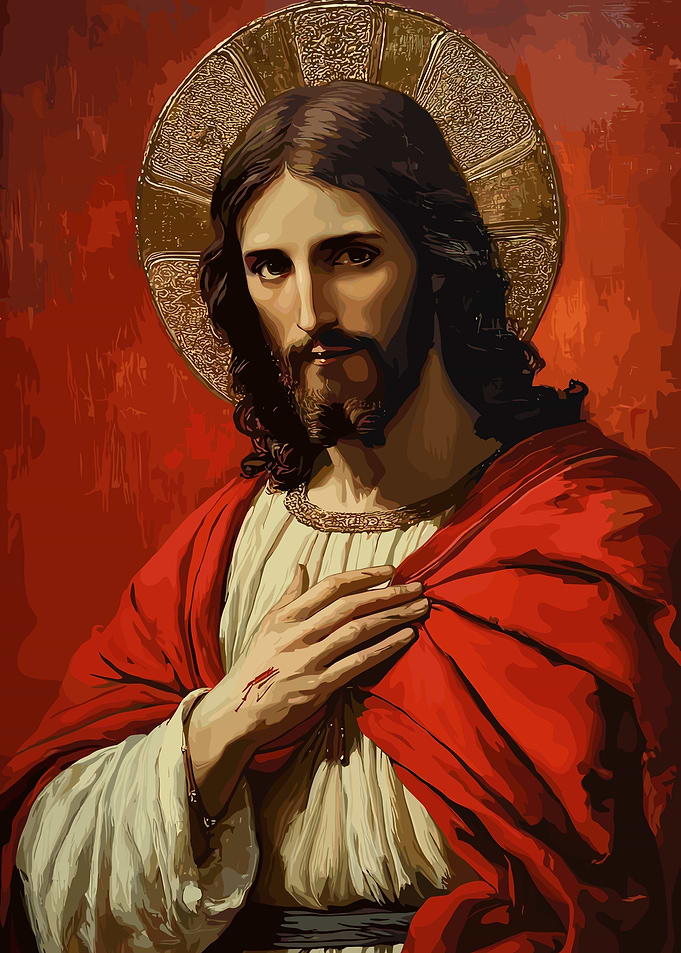 Portrait of Jesus Christ with Halo