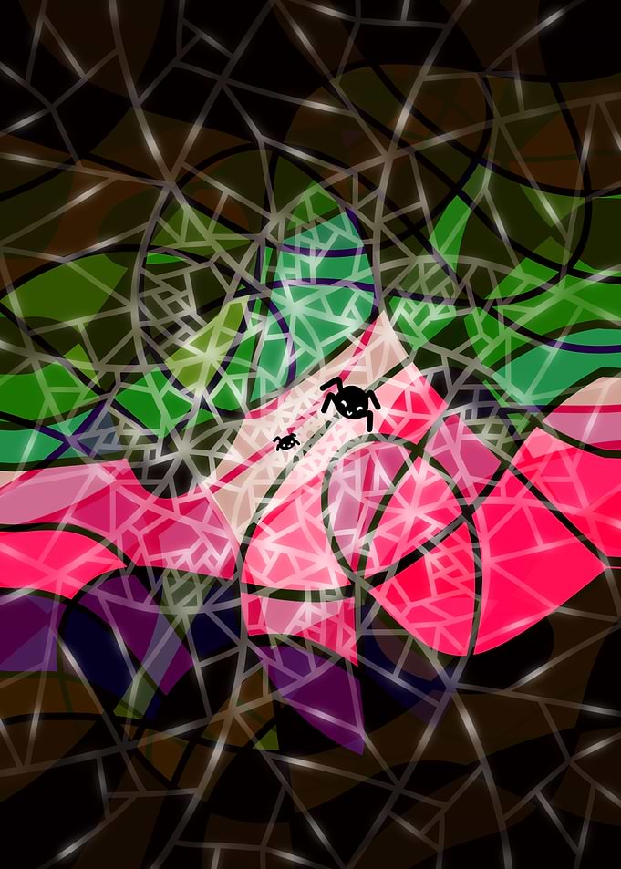 Spiderweb Stained Glass