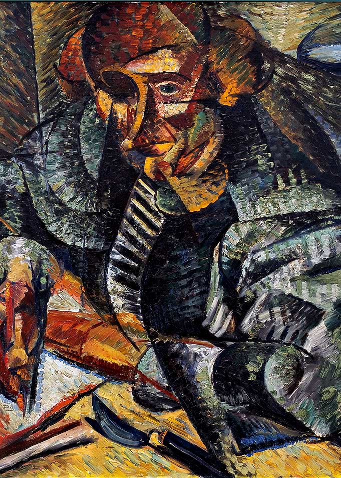 Abstract Portrait Painting by Umberto Boccioni