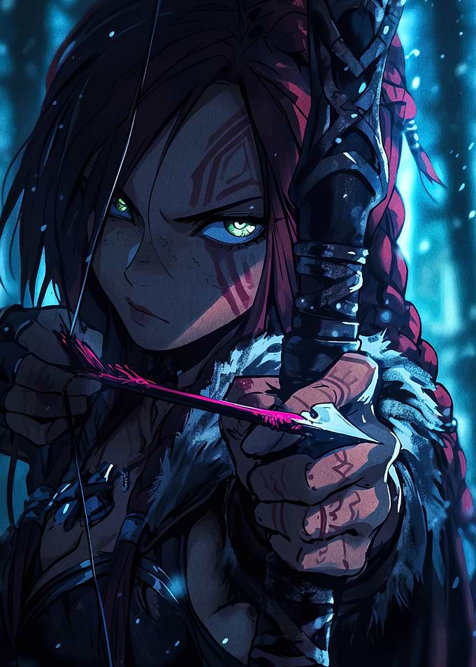 Archer with bow and arrow