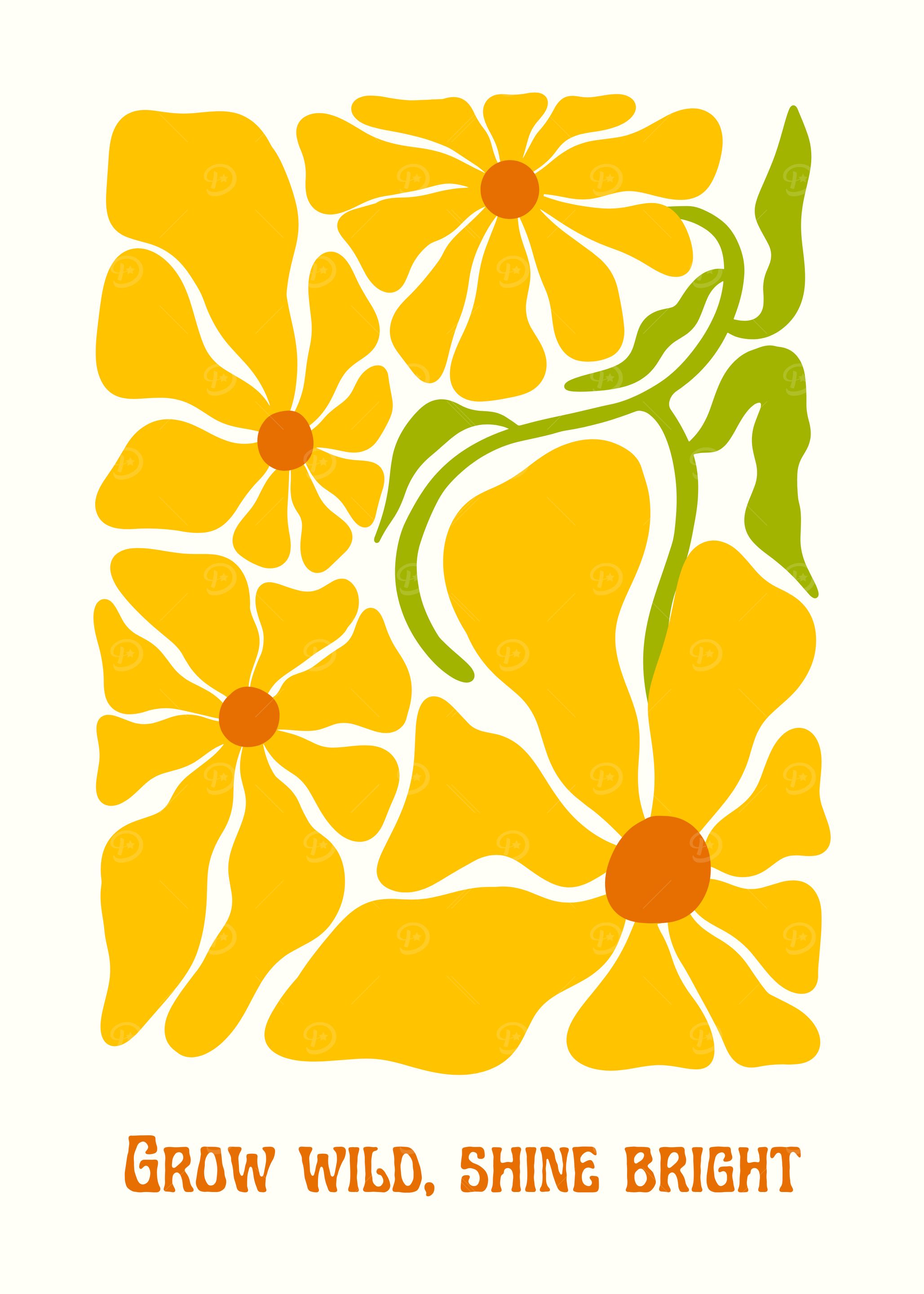 Yellow Floral Illustration