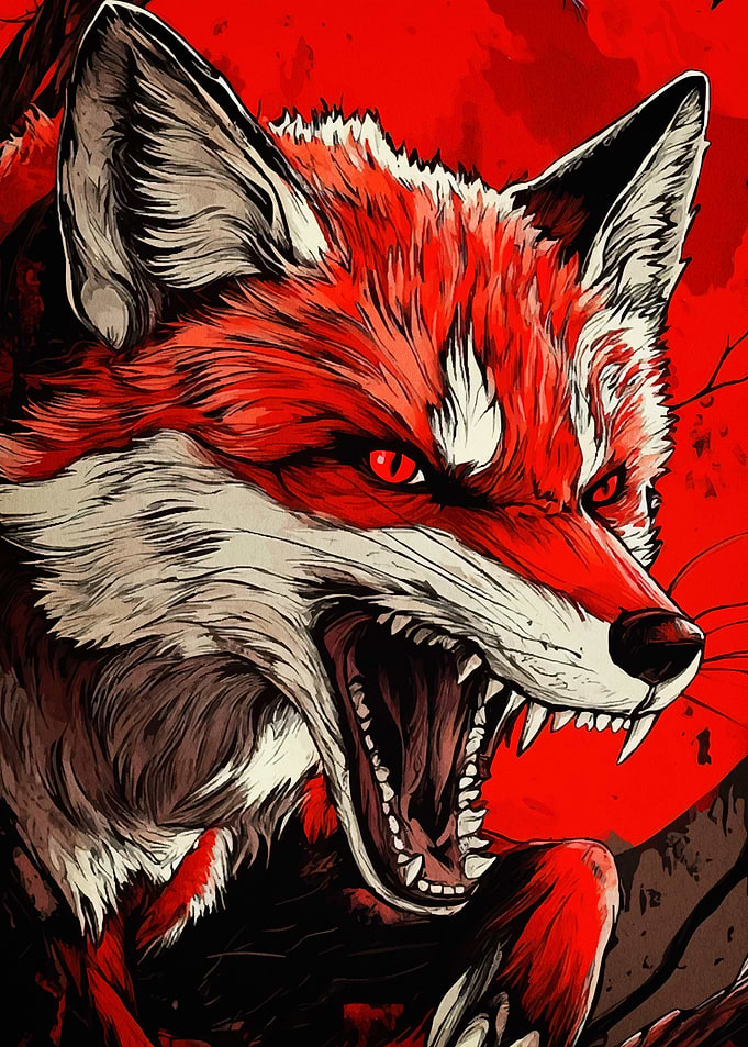 Aggressive Red Fox Animal