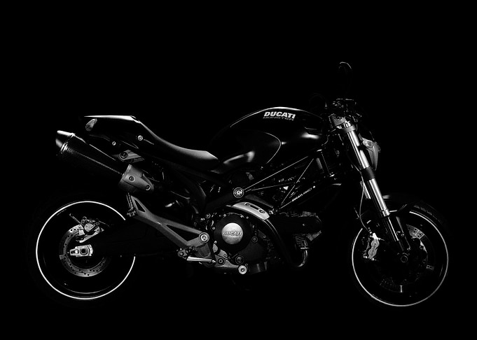Black Ducati Motorcycle