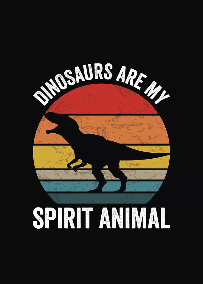 Dinosaurs Are My Spirit Animal Retro Design