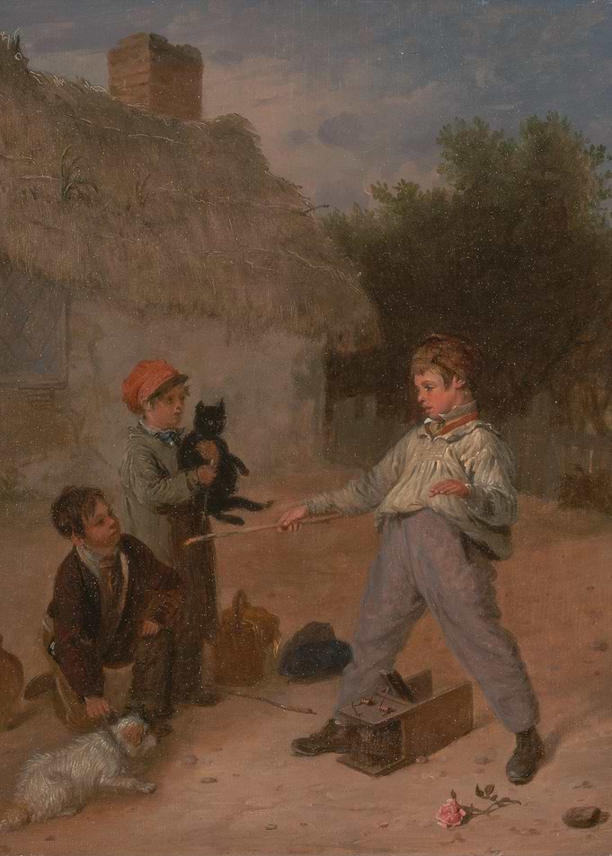 Boys with Animals in a Landscape