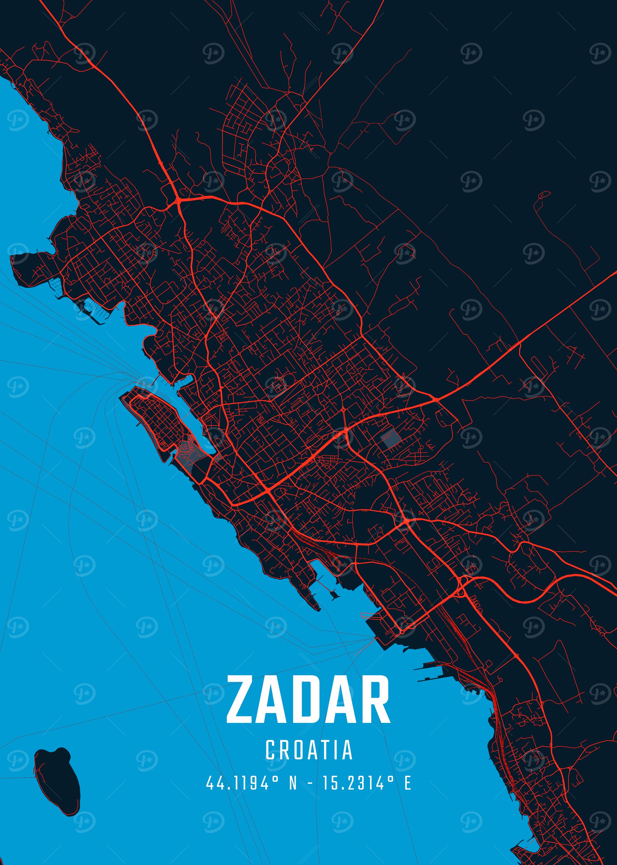 Zadar City Map