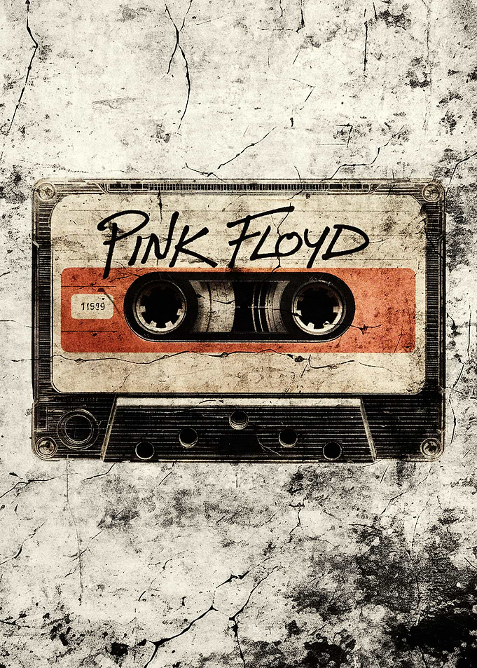 Pink Floyd Cassette Tape Grunge Art