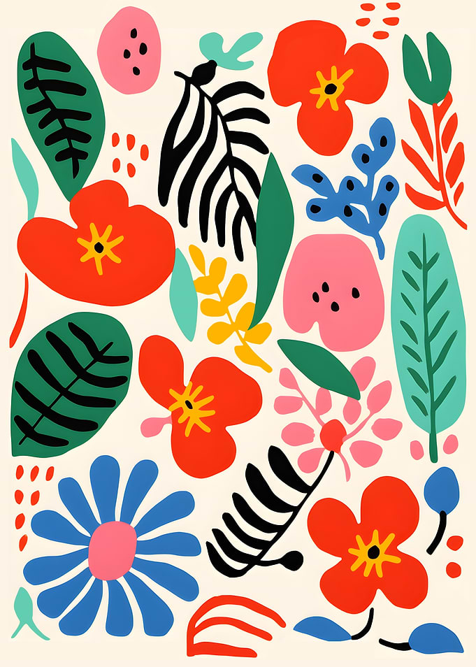 Colorful Floral Pattern Illustration