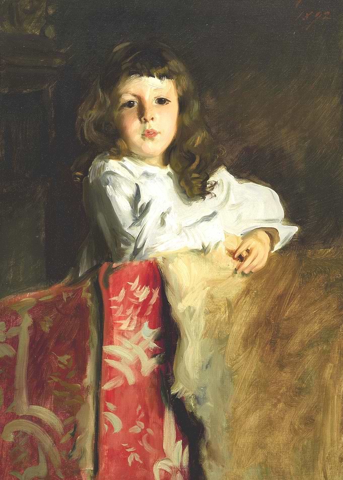 Portrait of a Young Girl Painting