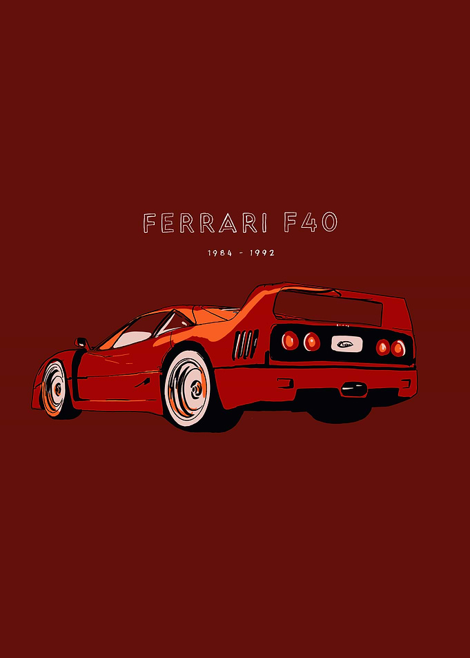 Ferrari F40 Illustration
