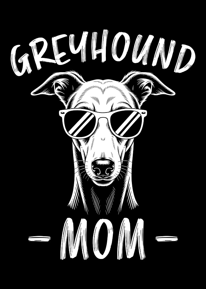 Greyhound Mom Graphic Art