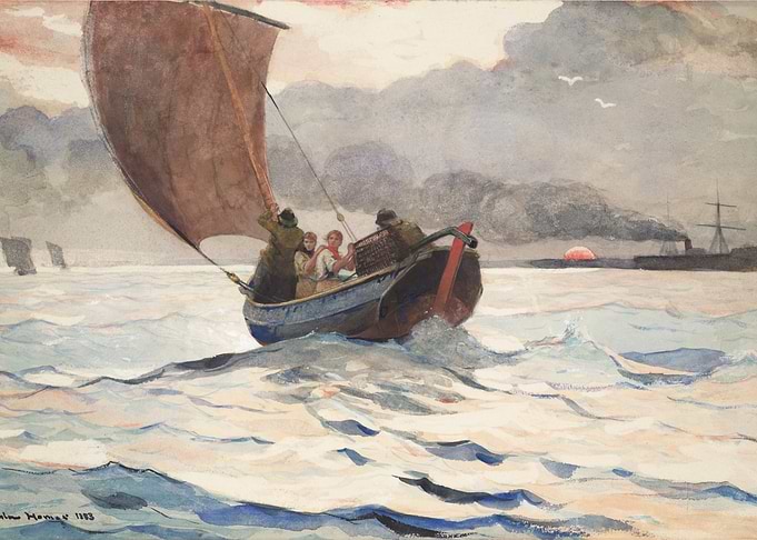 Sailing Boat on the Sea