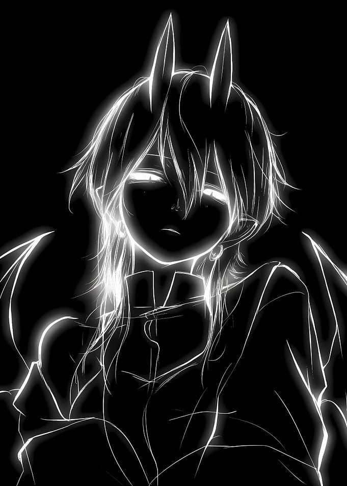 Anime Character with Horns and Wings