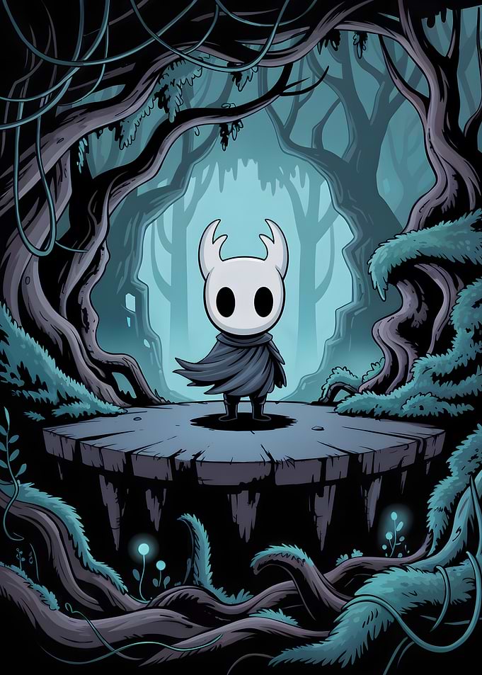 Hollow Knight in the Blue Forest