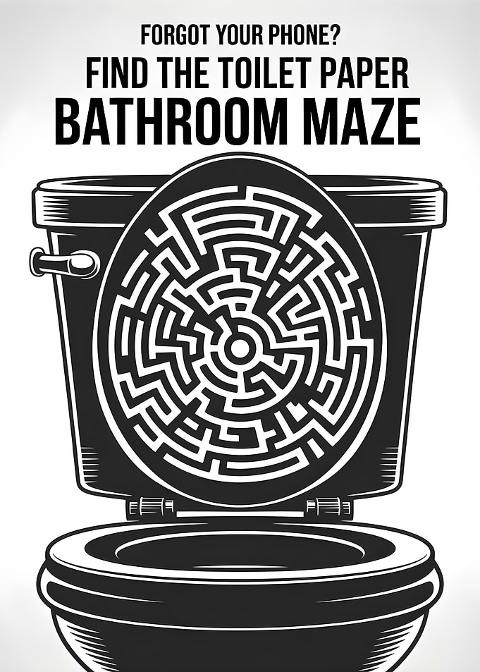 Bathroom Maze Toilet Paper Puzzle