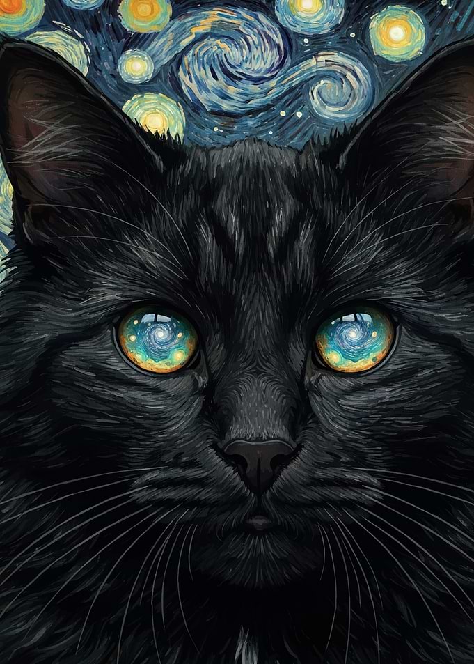 Starry Night Cat Animal