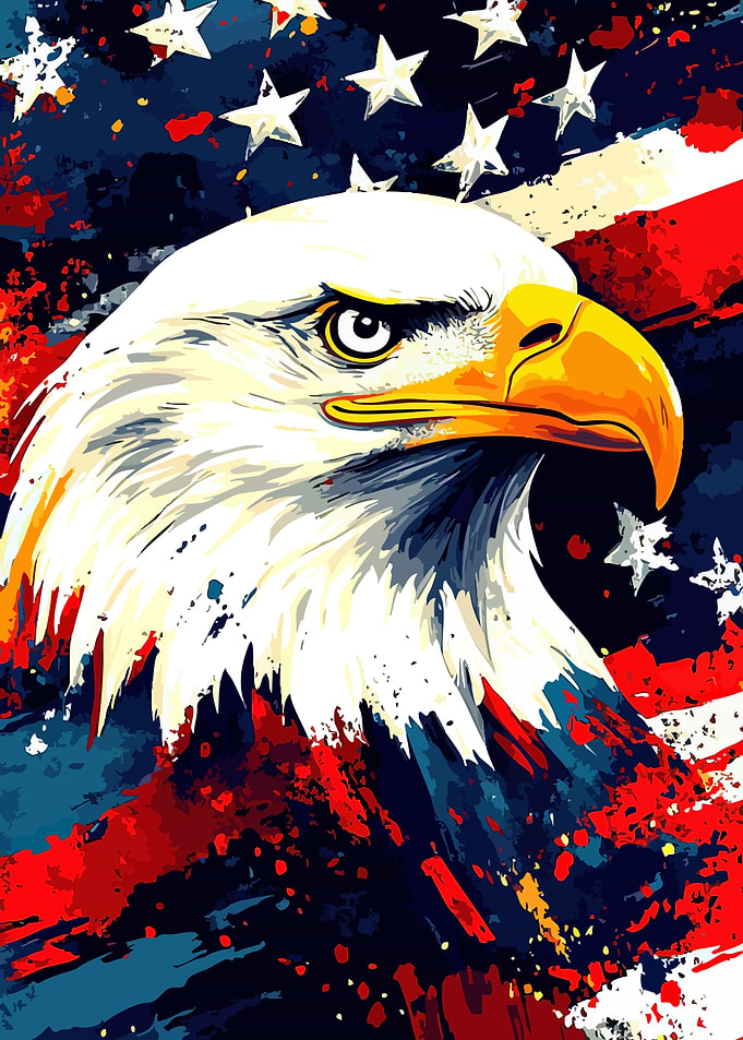 American Eagle Patriotic Art