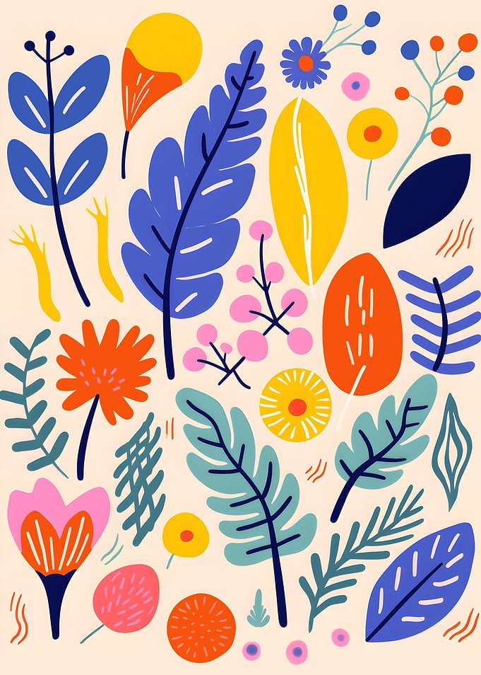 Colorful Floral Pattern Illustration
